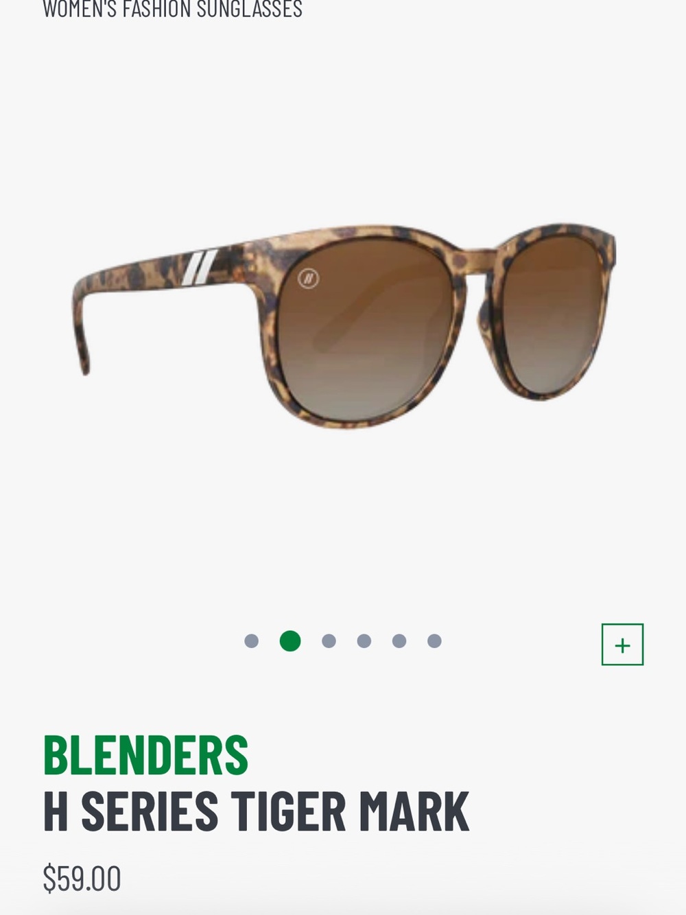 BLENDERS EYEWEAR H Series Tiger Mark Sunglasses — Brown Tortoise - Picture 3 of 6